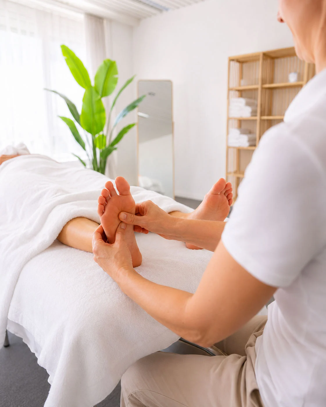 Ruhige Fussreflexzonenmassage im Massage Zentrum Frauenfeld